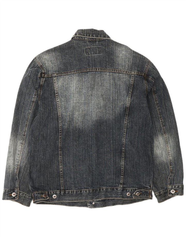 Vintage denimjakke til mænd UK 44 2XL marineblå bomuld