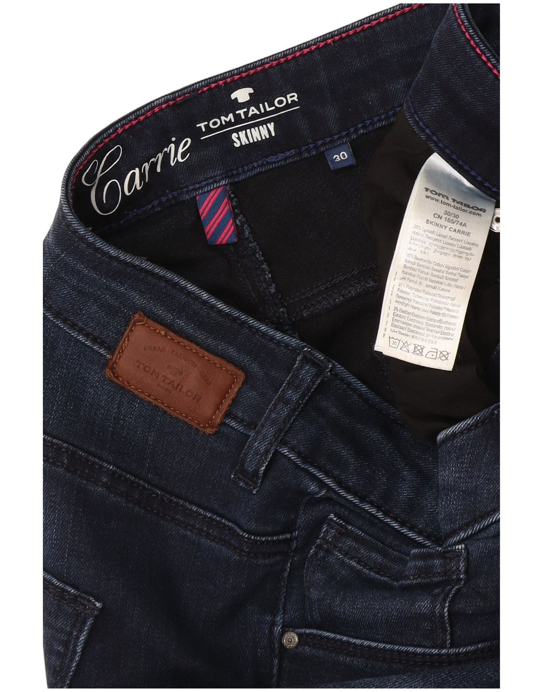 Tom Tailor Dame Skinny Jeans W30 L30 Marineblå Lyocell