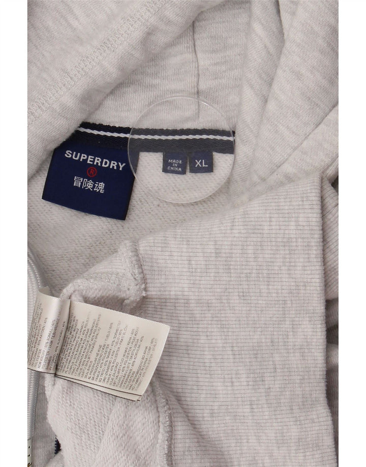 Superdry Grafisk hættetrøje til mænd XL Grå bomuld