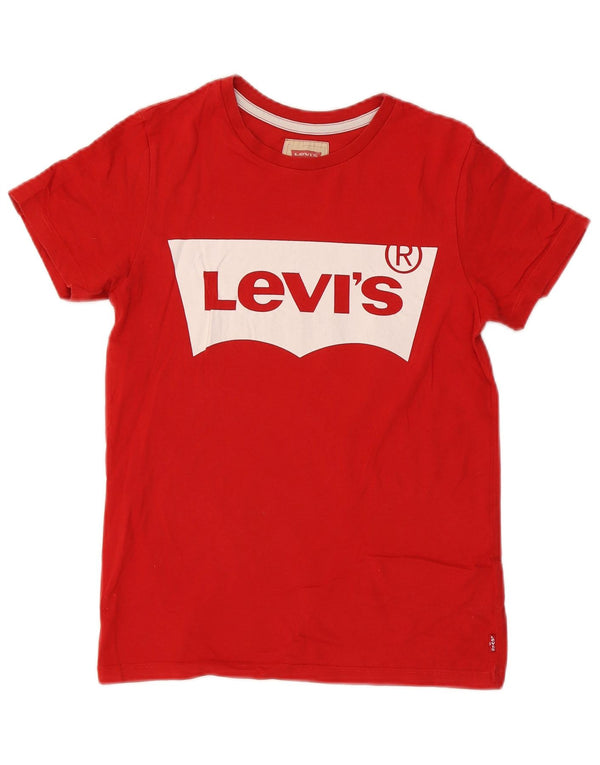 Levi's Boys Grafisk T-Shirt Top 13-14 År Rød Bomuld