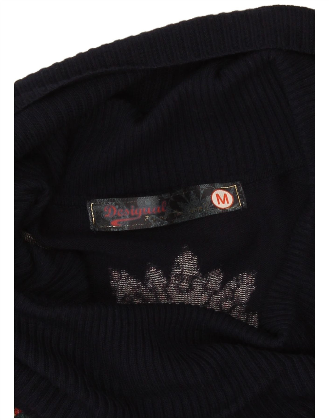 Desigual Kvinder Oversized Grafisk Jumper Kjole UK 14 Medium Navy Blue