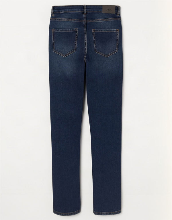 Marks & Spencer Dame Slim Jeans UK 8 Small W26 L27 Navy Blue Bomuld