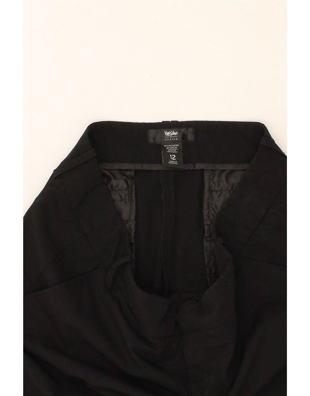 MOSSIMO Womens Stretch Straight Capri Trousers US 12 Large W34 L20 Black Vintage Mossimo and Second-Hand Mossimo from Messina Hembry 