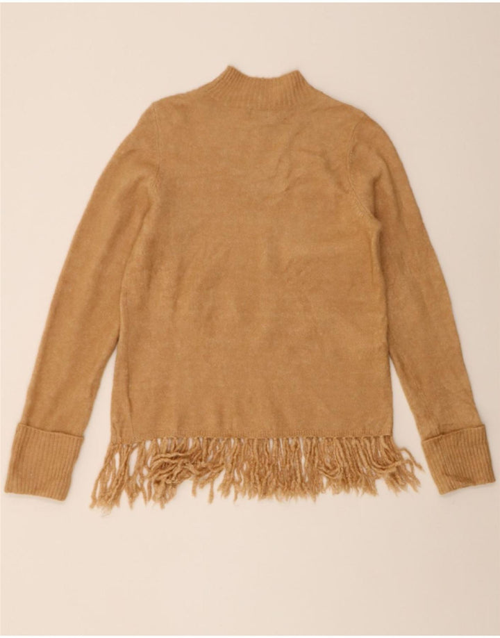 LEE Womens Turtle Neck Jumper Sweater UK 12 Medium Brown Acrylic Vintage Lee and Second-Hand Lee from Messina Hembry 