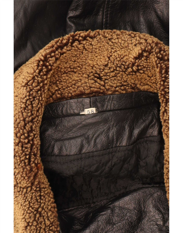Suprema Herre Læderjakke IT 58 4XL Sort