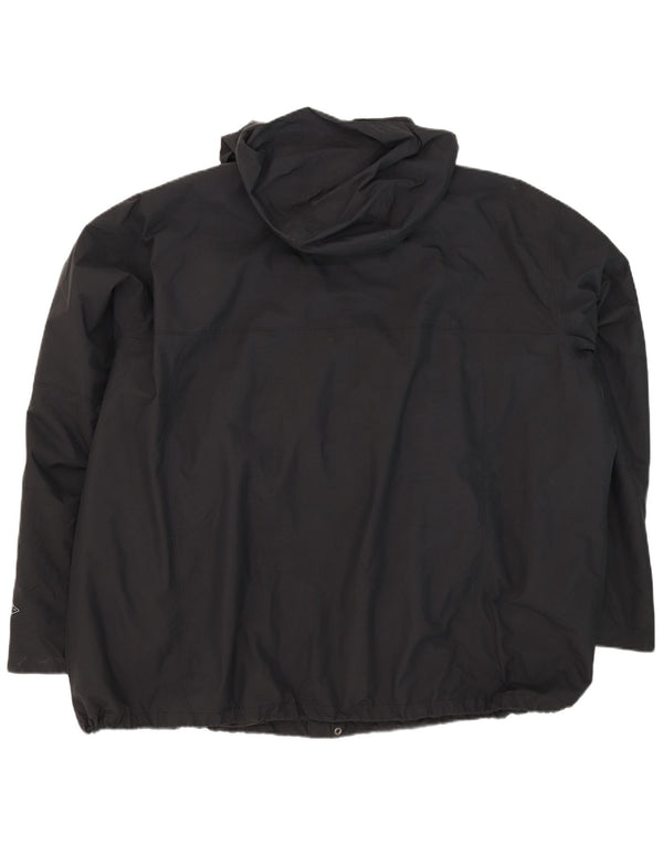 Columbia Herre Hooded Windbreaker Jacket UK 48 4XL Sort Nylon