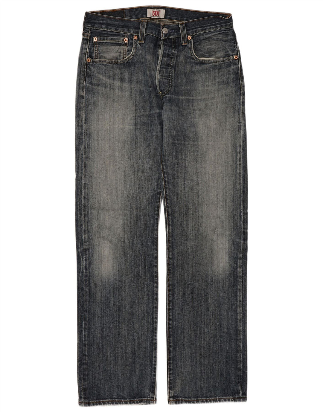 Levi's Herre 501 Straight Jeans W31 L32 Blå