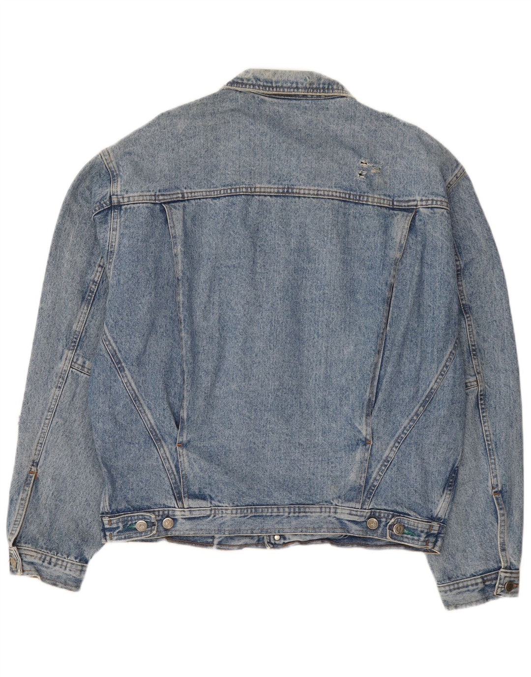 Jacob Cohen Herre Distressed Denim Jacket UK 42 XL Blå Bomuld