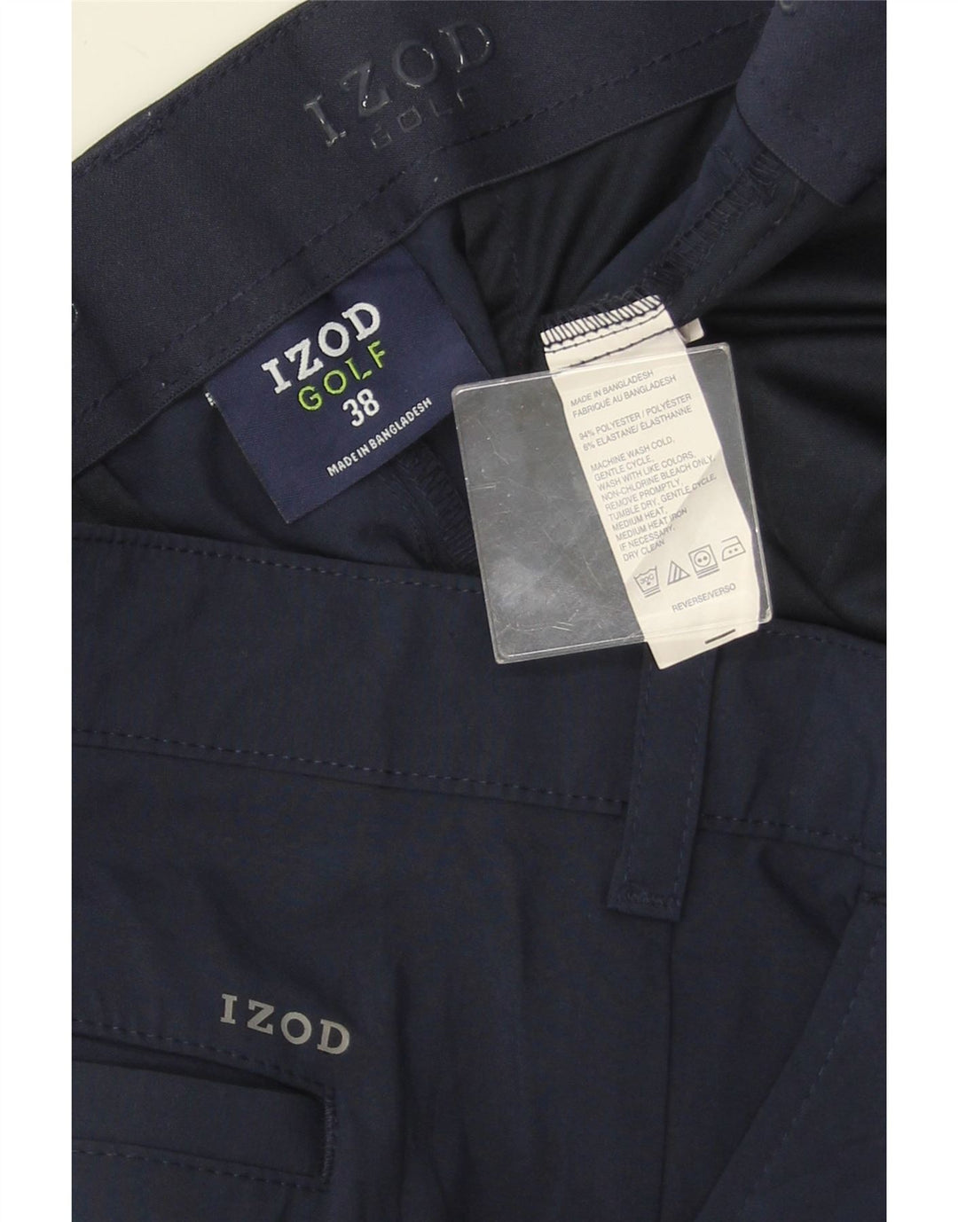 IZOD Herre Cargo Shorts W38 XL Navy Blue Polyester