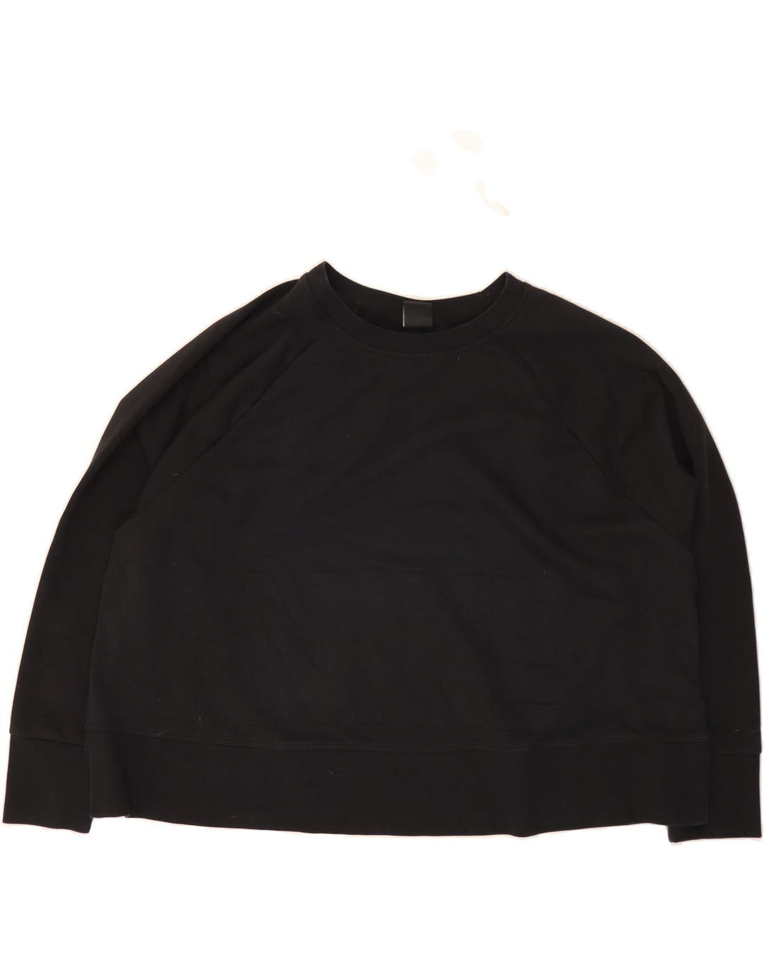 NIKE Womens Dri Fit Crop Oversized Sweatshirt Jumper UK 22 3XL Black Vintage Nike and Second-Hand Nike from Messina Hembry 