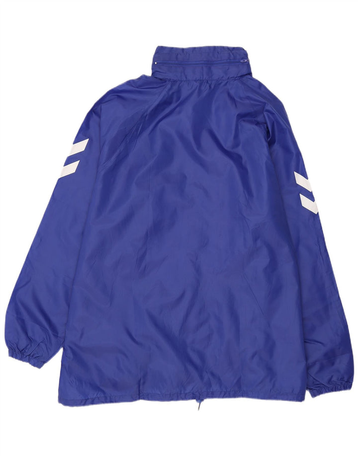 HUMMEL Herre grafisk regnjakke med hætte UK 42 XL Blå polyester