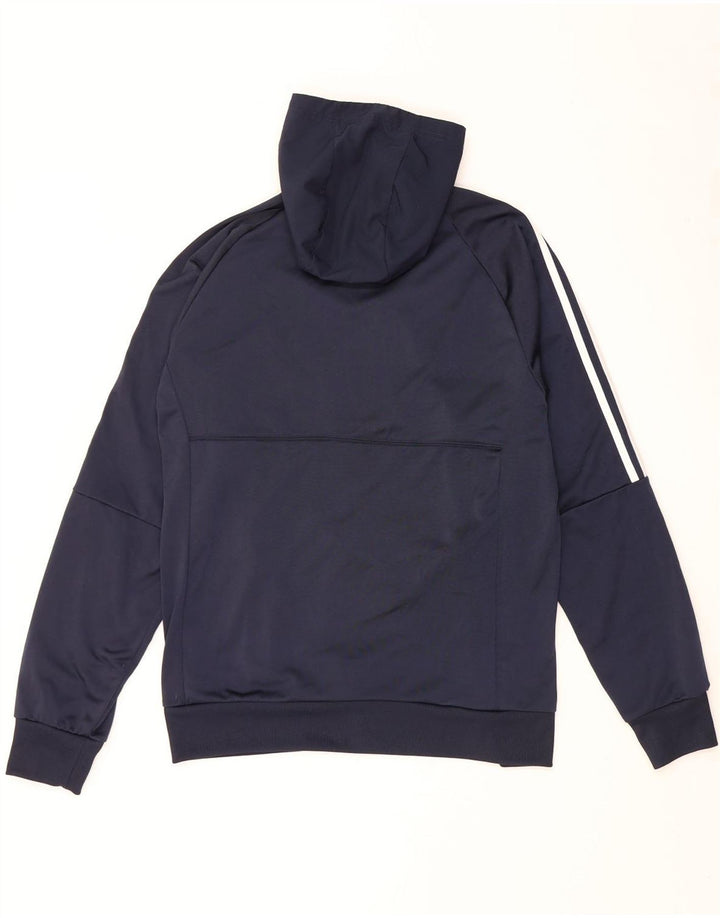 Adidas hættetrøje med lynlås til mænd mellem marineblå polyester
