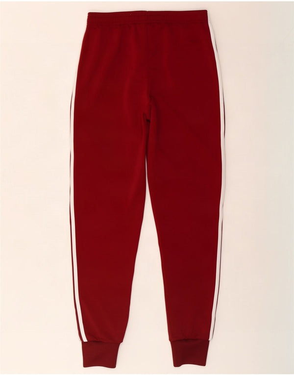 Adidas Boys Tracksuit Trousers Joggers 12-13 Years Maroon Polyester