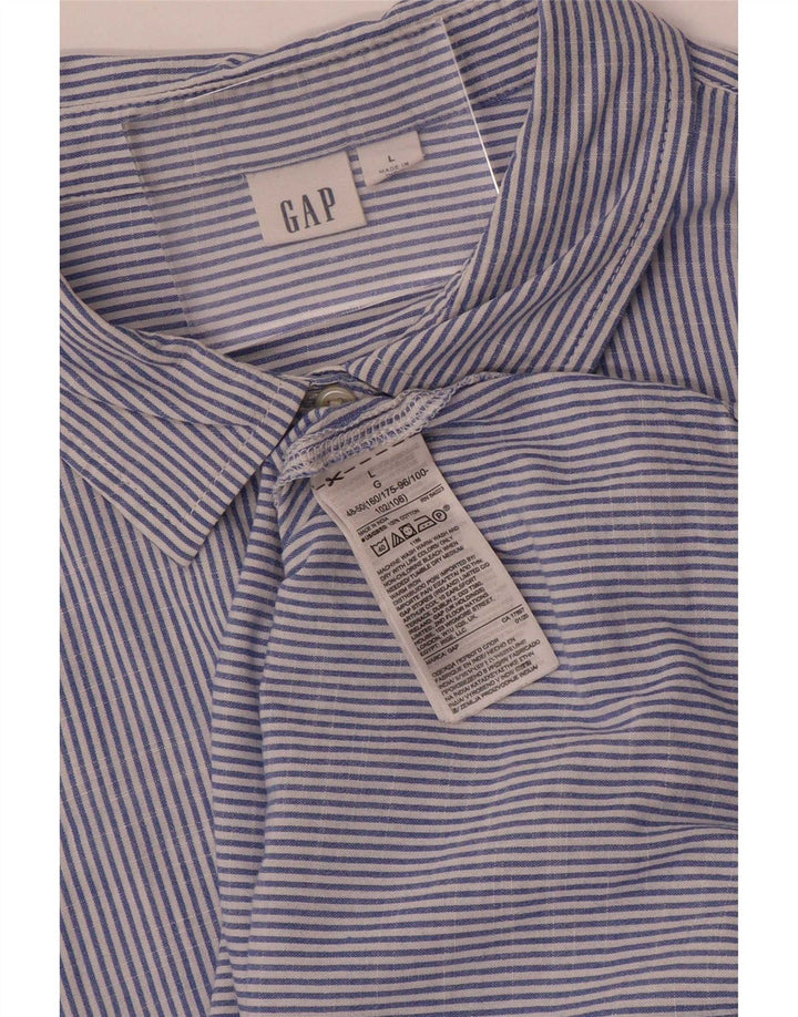 Gap dameskjorte str. 16 Large Blue Pinstripe Cotton
