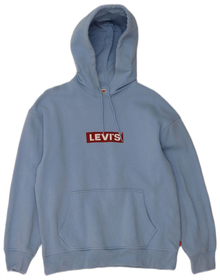 Levi's afslappet grafisk hættetrøje til mænd, lille blå bomuld