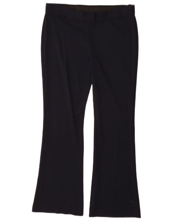 Marks & Spencer Dame Flare Bukser UK 14 Large W34 L31 Navy Blue Viscose