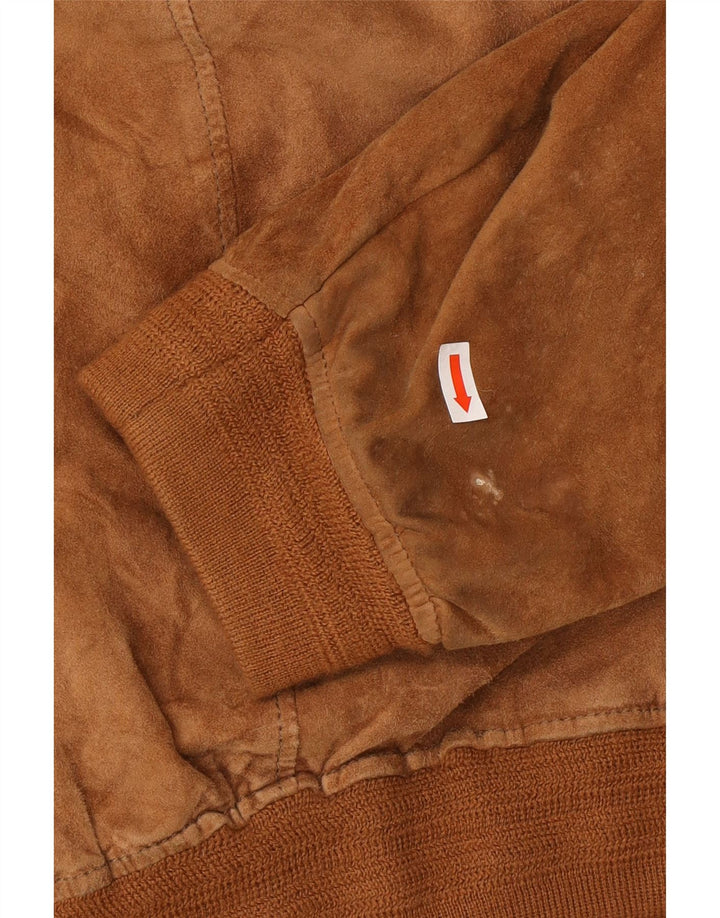 Vintage herre ruskind bomberjakke UK 40 Large Brown