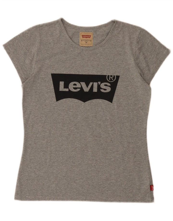 Levi's Girls Grafisk T-Shirt Top 15-16 år Grå Flecked Polyester
