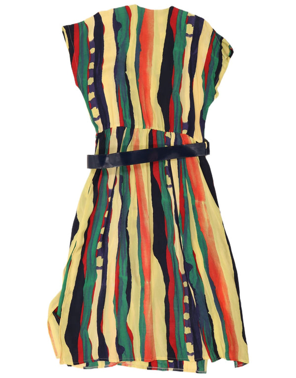 Puszta Kvinder Kortærmet Skjortekjole IT 44 Medium Flerfarvet Stribet