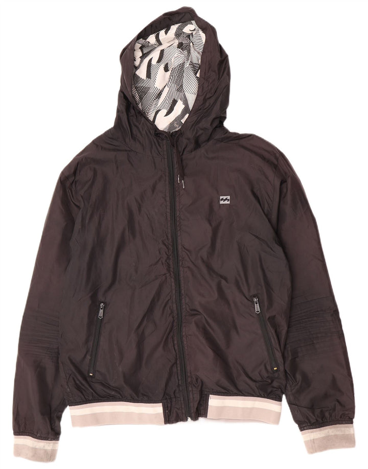 Billabong Herre Hooded Bomber Jacket UK 40 Large Black Polyester