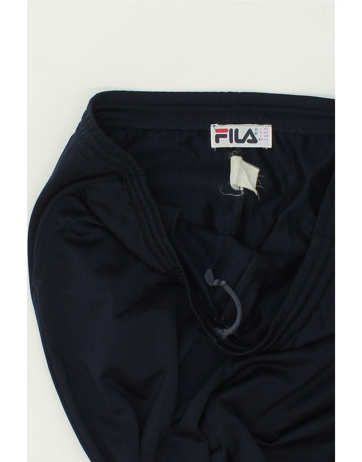 FILA Mens Graphic Tracksuit Trousers IT 48 Medium Navy Blue Polyester Vintage Fila and Second-Hand Fila from Messina Hembry 