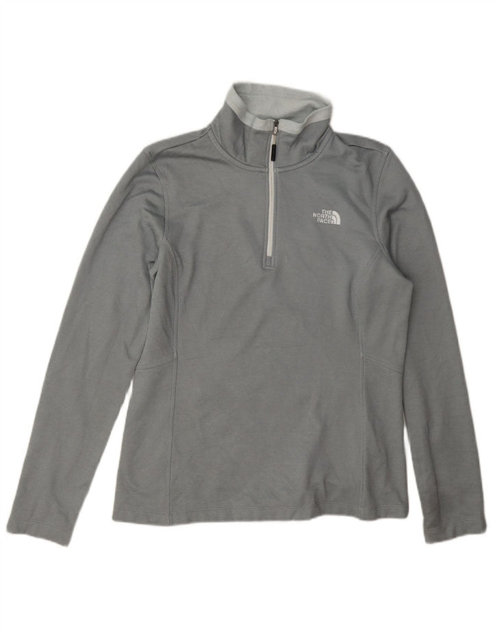 The North Face Womens Zip Neck Pullover Tracksuit Top UK 14 Medium Grey