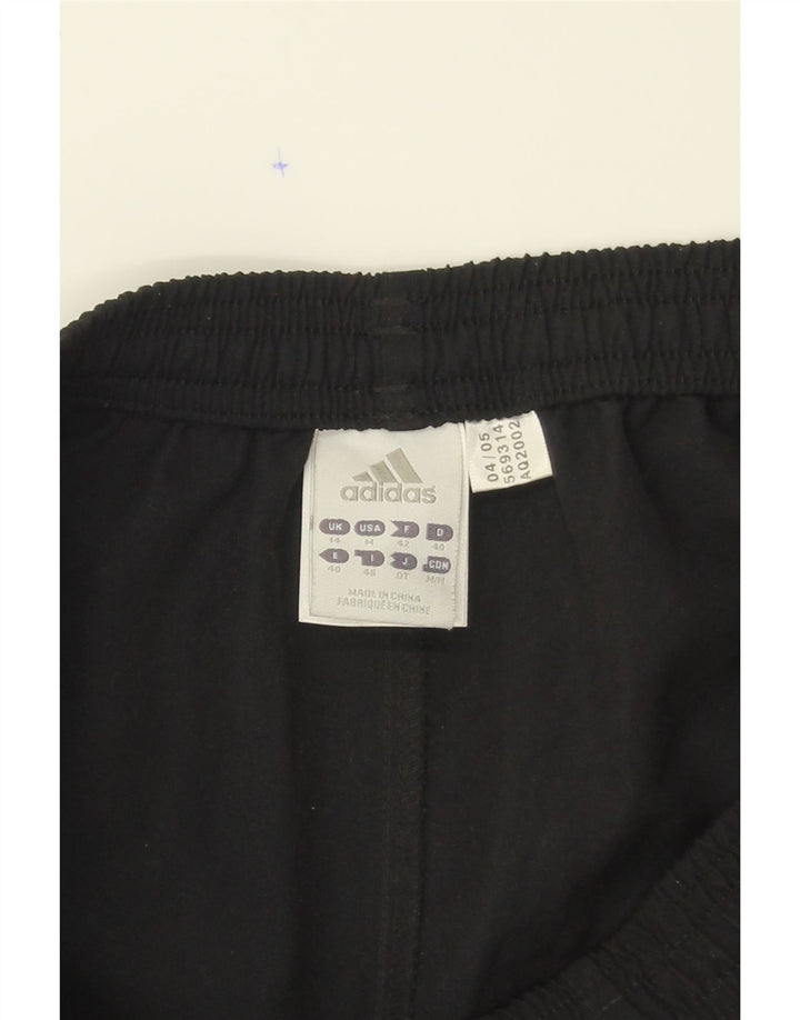 ADIDAS Womens Sport Shorts UK 14 Medium Black Polyester Vintage Adidas and Second-Hand Adidas from Messina Hembry 