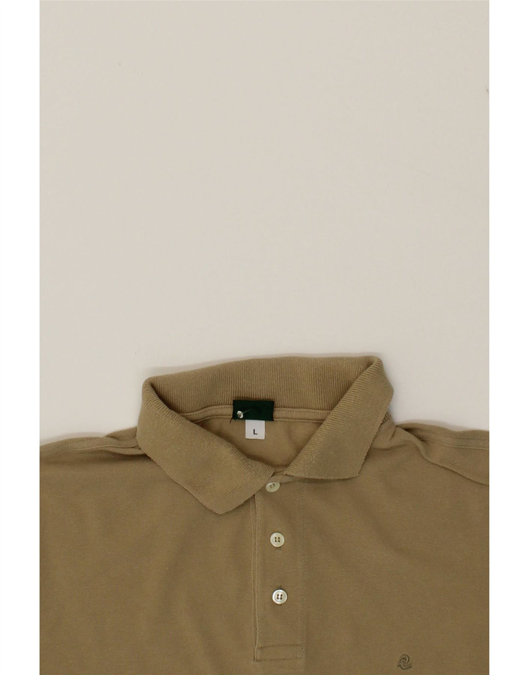 INVICTA Mens Long Sleeve Polo Shirt Large Beige Vintage Invicta and Second-Hand Invicta from Messina Hembry 