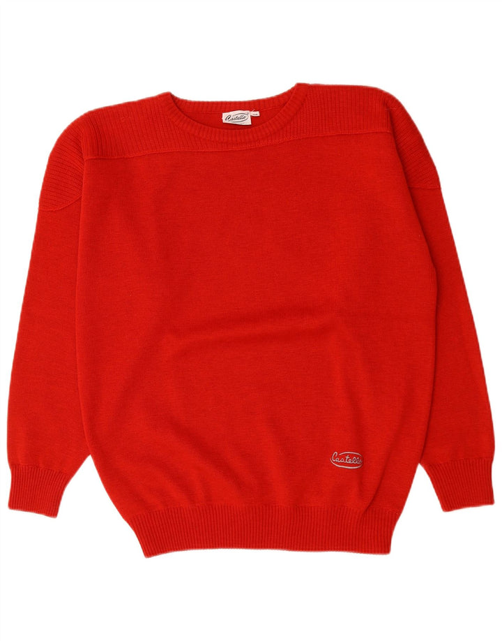 Castello Dame sweater med rund hals IT 54 2XL Rød polyakryl