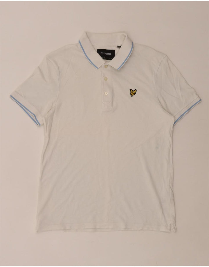 Lyle & Scott herre poloshirt Medium hvid bomuld