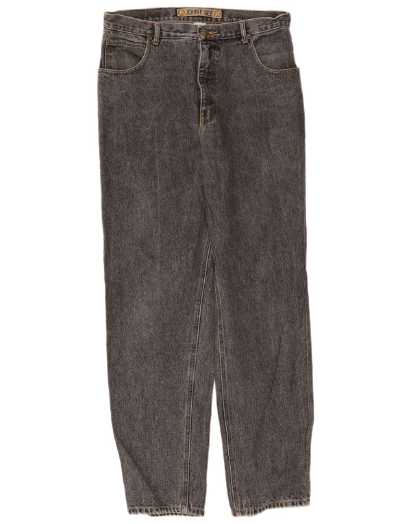 John F Gee Herre Tapered Jeans IT 52 XL W34 L33 Grå Bomuld