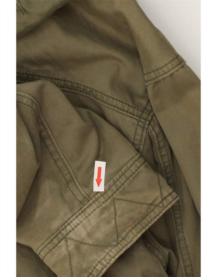 NIKE Parkajakke med hætte til mænd UK 39/41 Medium Khaki Bomuld
