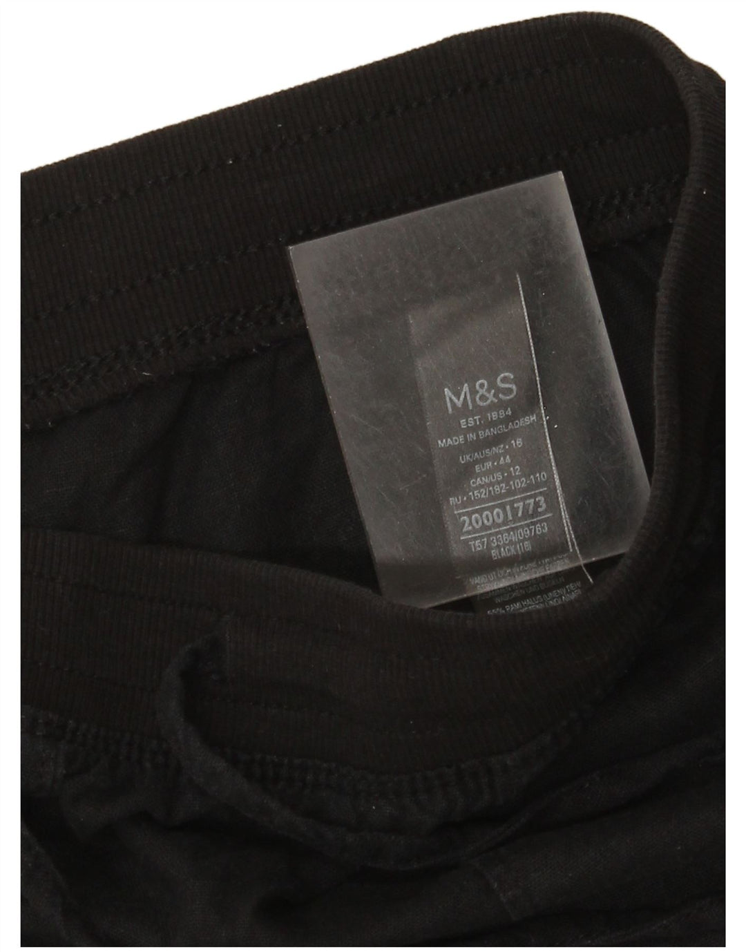 Marks & Spencer Chino Shorts til kvinder UK 16 Large W36 Black Linen