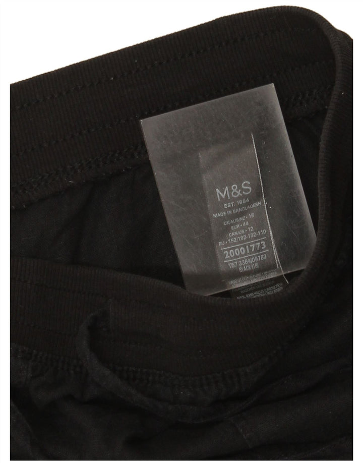 Marks & Spencer Chino Shorts til kvinder UK 16 Large W36 Black Linen