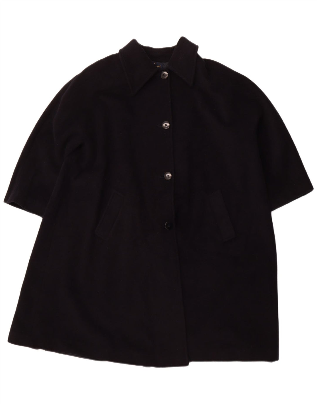 LUISA SPAGNOLI Oversize overfrakke til kvinder UK 16 Large Navy Blue Virgin Wool