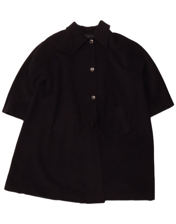 LUISA SPAGNOLI Oversize overfrakke til kvinder UK 16 Large Navy Blue Virgin Wool