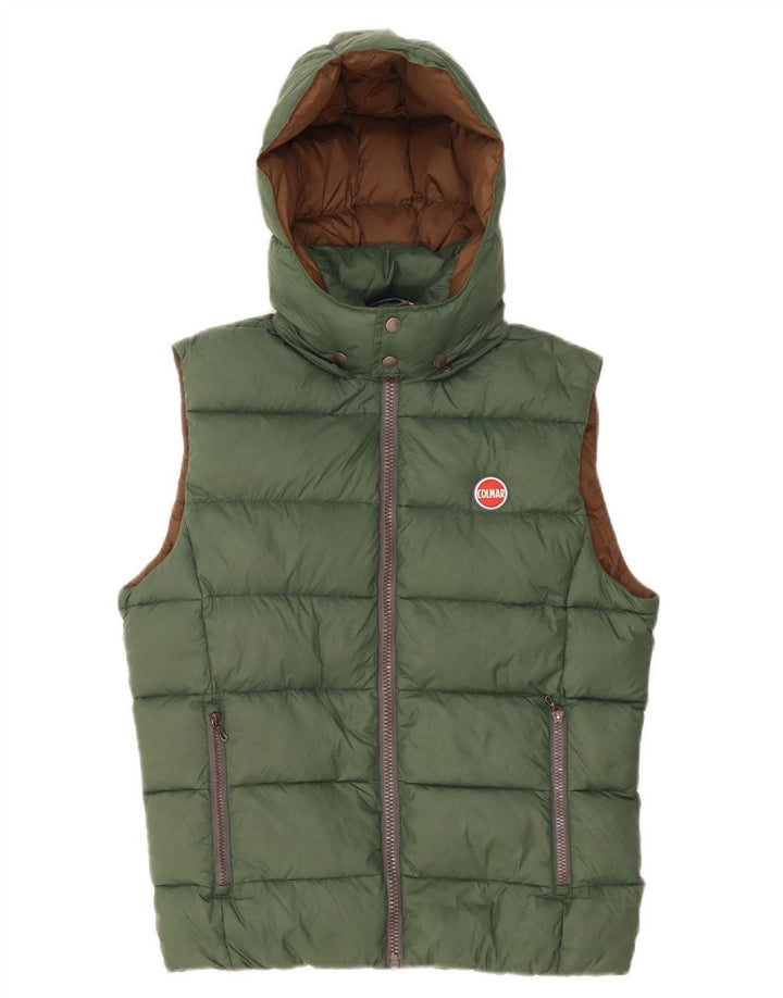 COLMAR Herre hætte polstret Gilet IT 48 Medium Grøn polyamid