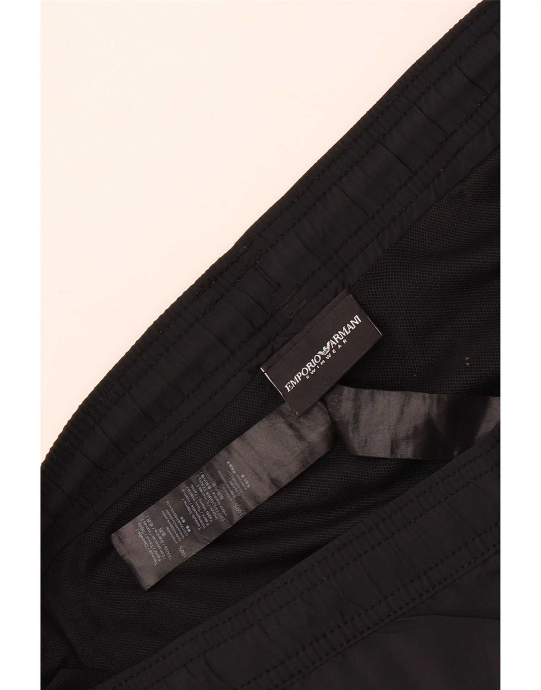 Emporio Armani Herre grafiske svømmeshorts EU 48 Medium Sort Polyamid