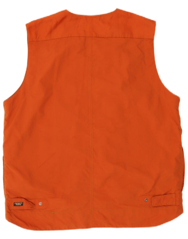 Giani Feroti Herre Utility Gilet UK 38 Medium Orange Polyamid