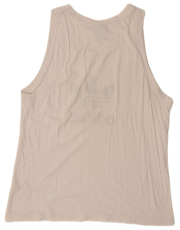 Adidas Herre Grafisk Vest Top XL Hvid Bomuld