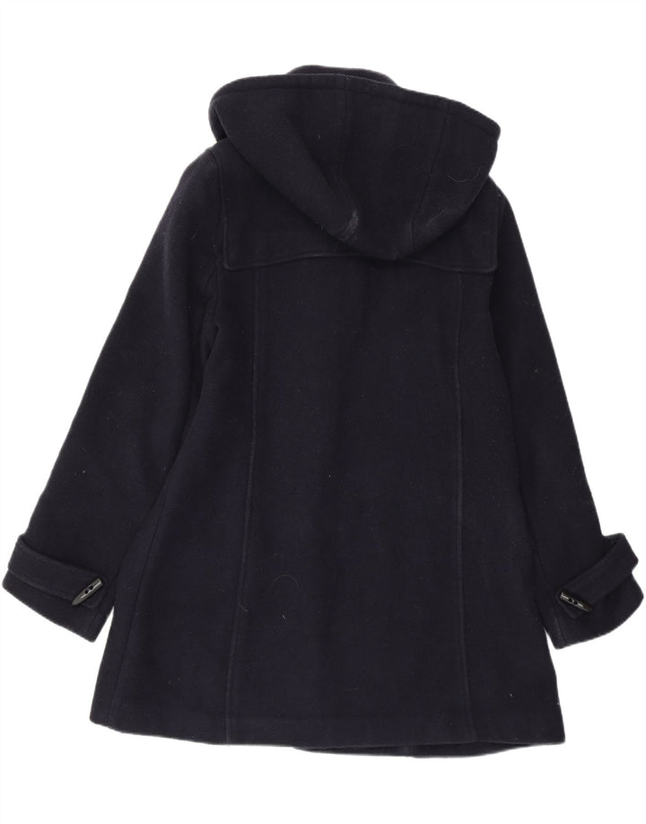 LAURA ASHLEY Dame Hooded Duffel Coat UK 16 Large Navy Blue Polyester