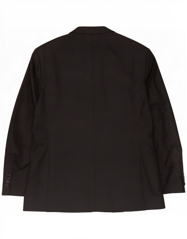 Marks & Spencer Herre 2-knaps blazerjakke UK 48 2XL Sort nålestribet uld