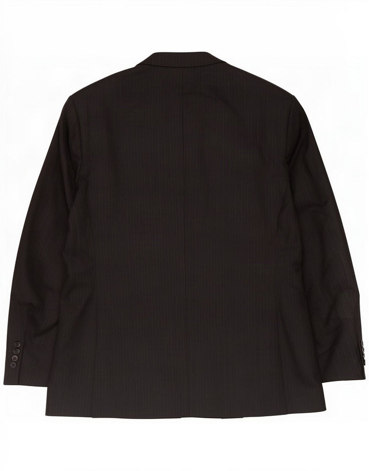Marks & Spencer Herre 2-knaps blazerjakke UK 48 2XL Sort nålestribet uld