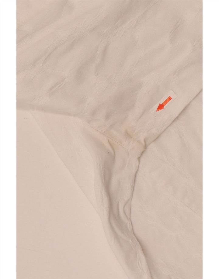 Vintage Dame Langærmet Bluse UK 14 Medium White