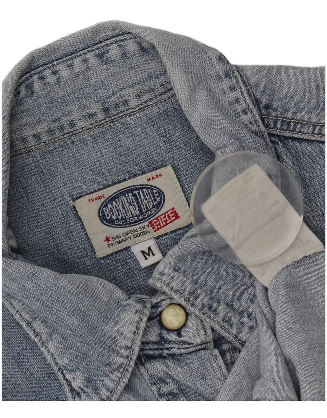 Rifle Dame Regular Fit Denim Shirt UK 12 Medium Blue Bomuld