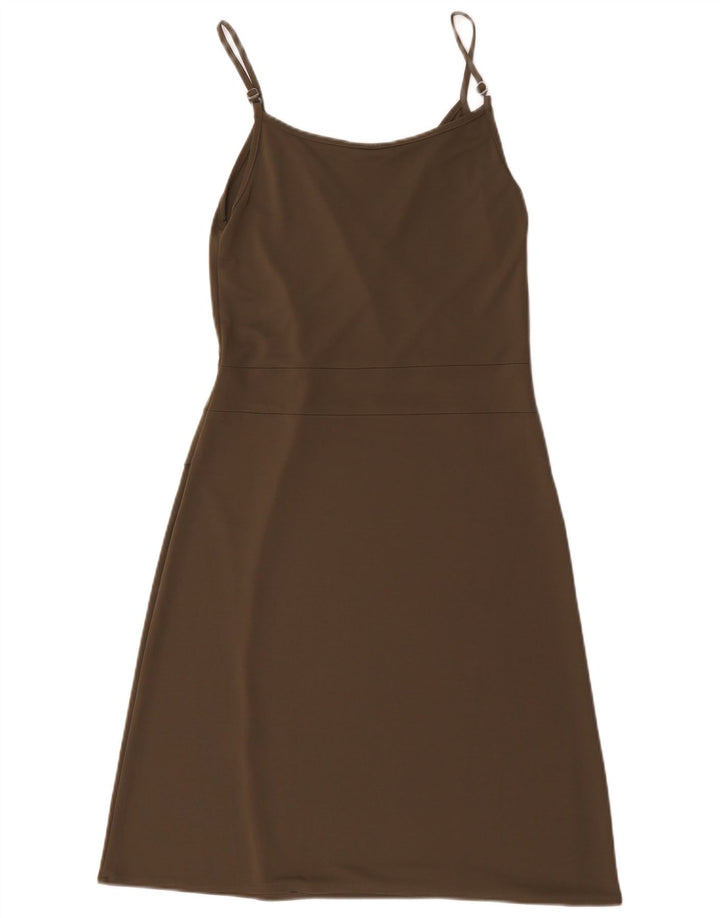 Marks & Spencer Dame Ærmeløs A-line kjole UK 12 Medium Khaki