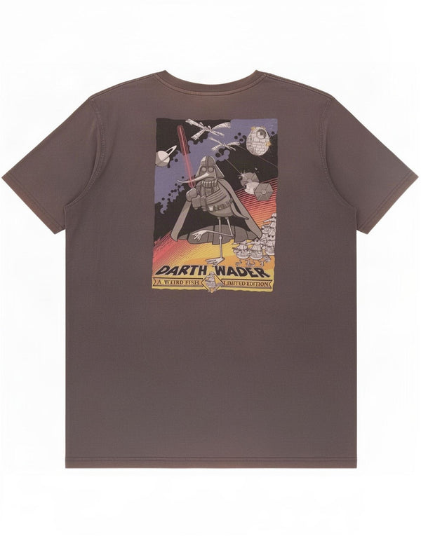 Weird Fish Herre grafisk T-shirt Top 2XL Grå