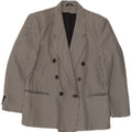 KLASSISK Dame Dobbeltradet Blazer Jacket UK 14 Large Black Houndstooth