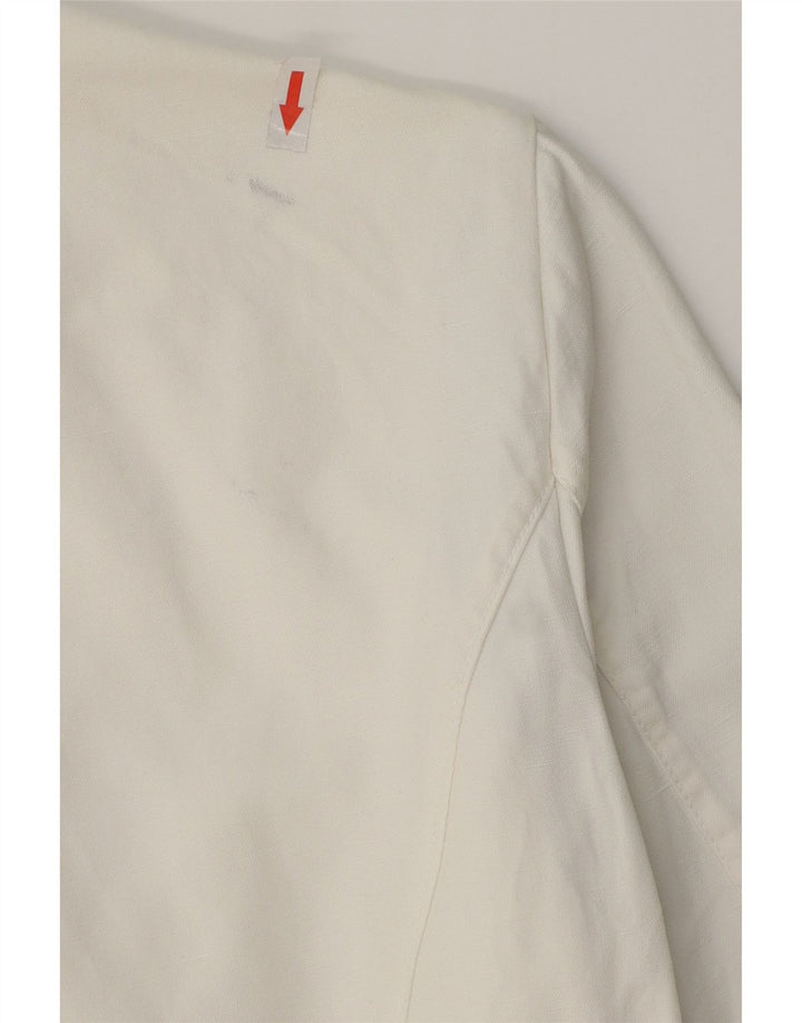 Vintage dame 3-knaps blazerjakke UK 14 Medium White
