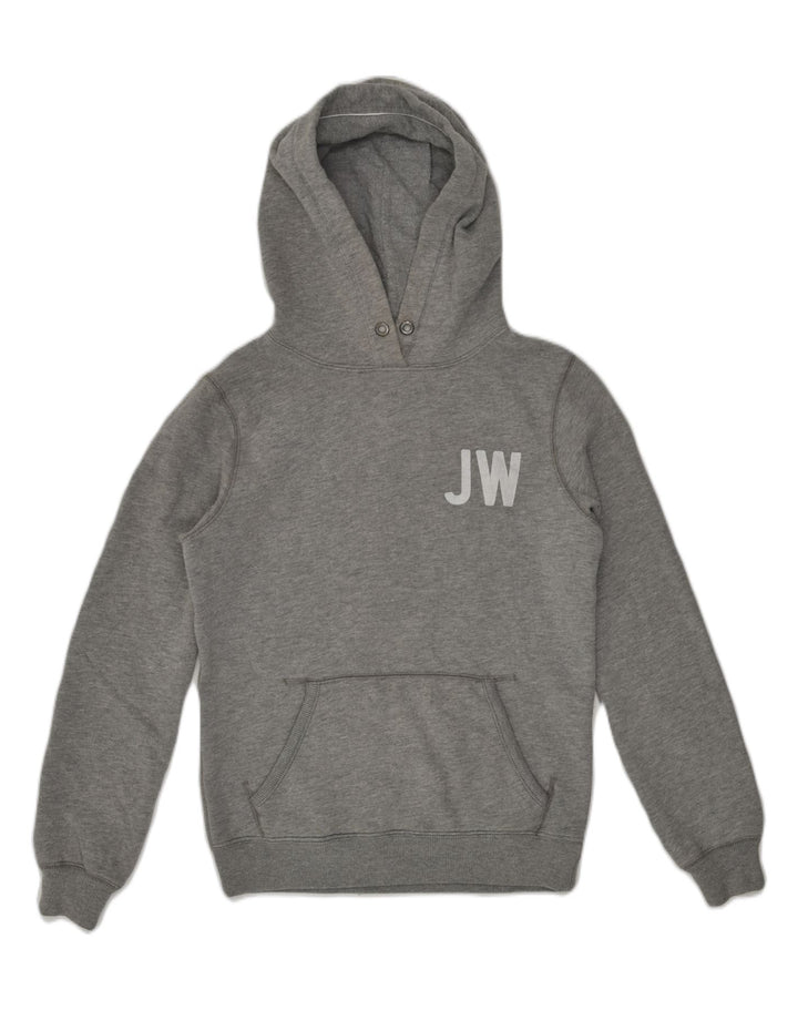 JACK WILLS Womens Graphic Hoodie Jumper UK 8 Small Grey Cotton | Vintage Jack Wills | Thrift | Second-Hand Jack Wills | Used Clothing | Messina Hembry 